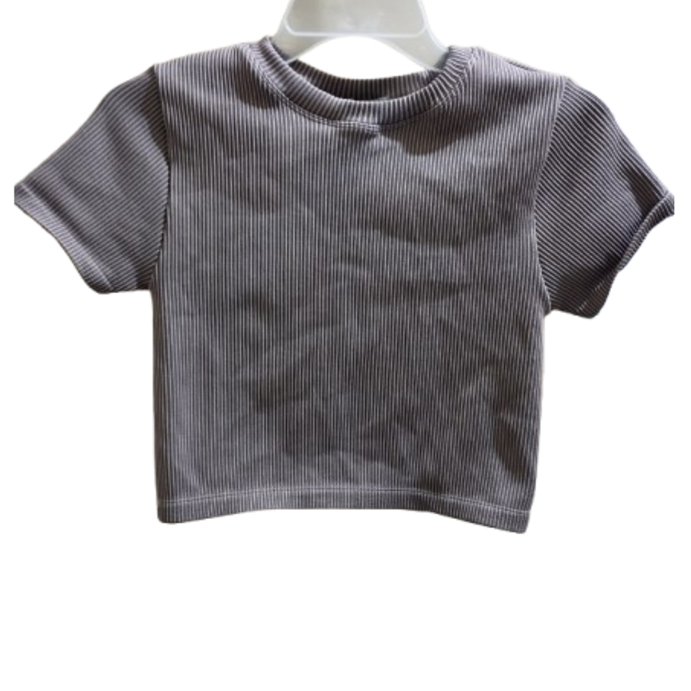 💙  5 For $25 Forever 21 Purple Gray Ribbed Crop Top
